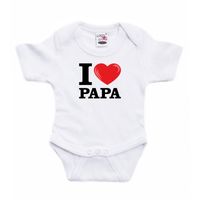 I love Papa rompertje wit babies 92 (18-24 maanden)  -