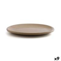 Serveerschaal Anaflor Vulcano Beige Keramisch 33 x 25 cm (9 Stuks)