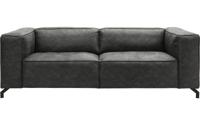 Goossens Bank Calvin grijs, micro leer, 3-zits, modern design Goossens Bank Calvin grijs, micro leer, 3-zits, modern design
