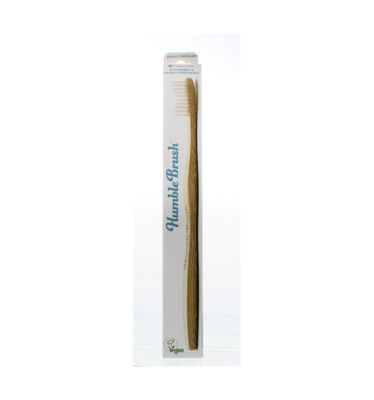 Tandenborstel bamboe medium wit