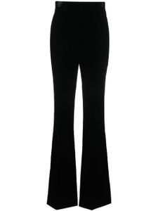 Saint Laurent pantalon évasé à taille haute - Noir