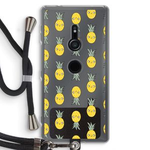 Ananas: Sony Xperia XZ2 Transparant Hoesje met koord
