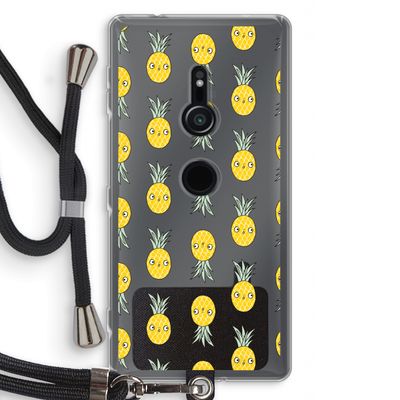 Ananas: Sony Xperia XZ2 Transparant Hoesje met koord