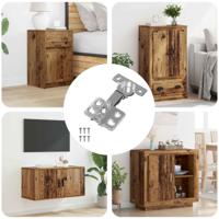 VidaXL Scharnier 12 pcs nikkel 85 x 52,5 x 9,5 mm ijzer