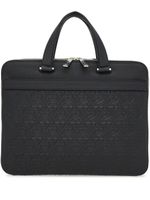 Ferragamo monogram-embossed leather briefcase - Noir