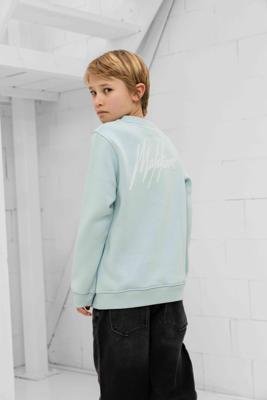 Malelions Striped Signature Sweater Kids Lichtblauw - Maat 140 - Kleur: Lichtblauw | Soccerfanshop