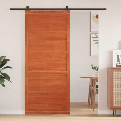Schuifdeur Wasbruin 90 x 208 cm Massief grenenhout