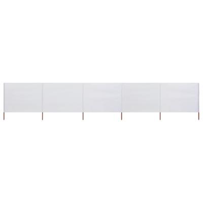 Windscherm 5-panelen 600x160 cm stof zandwit
