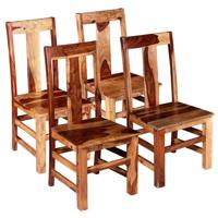 Eetkamerstoelen 4 st massief hout