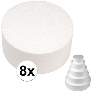 8x Bruidstaart maken piepschuim schijven 30 cm
