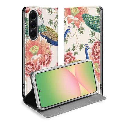 Book Cover Samsung Galaxy A57 Pink Peacock