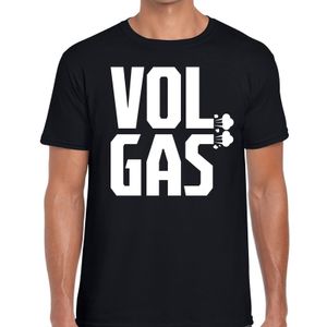 Vol gas festival t-shirt zwart heren