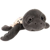 Suki Gifts pluche zeeschildpad Jules knuffeldier - cute eyes - donkergrijs - 14 cm   - - thumbnail