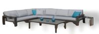 Tea table, aluminium frame, antraciet blad - Own
