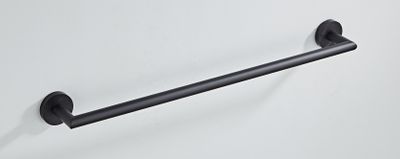 Handdoek houder SaniClear Nero | Wandmontage | Messing | Rond | Zwart mat