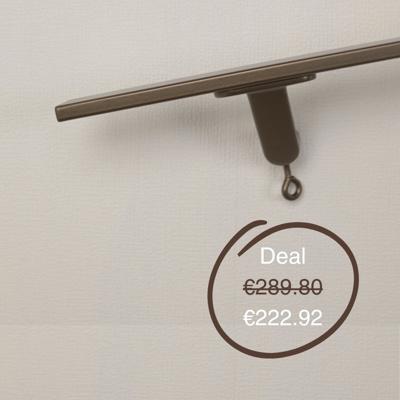 Tweedekans Trapleuning rechthoekig 40x10 mm brons