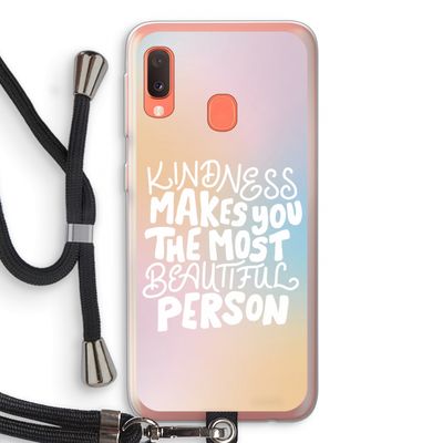 The prettiest: Samsung Galaxy A20e Transparant Hoesje met koord