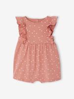 Babyromper Basics met geruite mouwtjes rozen