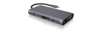 ICY BOX IB-DK4040-CPD Bedraad USB 3.2 Gen 1 (3.1 Gen 1) Type-C Antraciet, Zwart - thumbnail