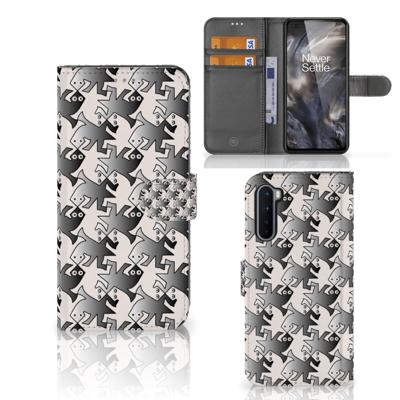 OnePlus Nord | Telefoonhoesje | Met pasjeshouder | Salamander Grey