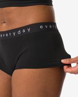 140 Damesboxer Katoen Everyday Tailleband Zwart (zwart)