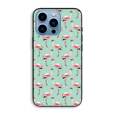Flamingoprint groen: iPhone 13 Pro Max Biologisch afbreekbaar hoesje