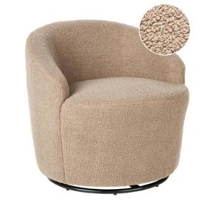 Beliani - DAVIK - Fauteuil - Taupe - Bouclé