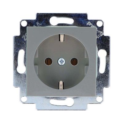 Stopcontact inbouw kleur Titaan 50x50mm 8020SLTI met steekklemmen