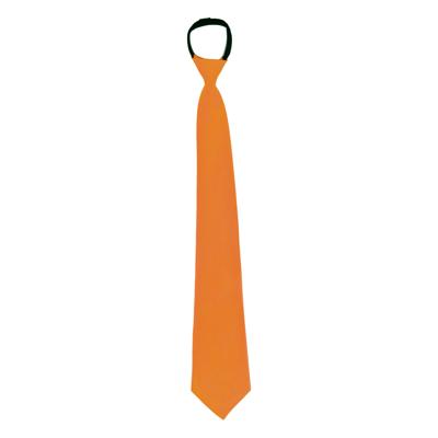 Carnaval verkleed stropdas - neon oranje - volwassene - verkleedthema