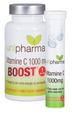Unipharma Vitamine C 1000mg Boost Capsules + Bruistabletten Combiproduct