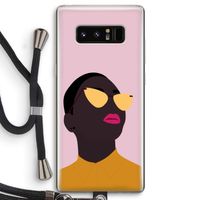 Yellow glasses: Samsung Galaxy Note 8 Transparant Hoesje met koord