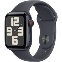 Apple Watch SE (2024) GPS + Cellular 40 mm Aluminium kast Sportband Middernacht M/L