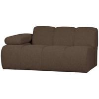 WOOOD 1,5-zits bank met arm links Mojo - Bouclé - Bruin - 74x160x97 cm