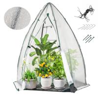 Draagbare Minikas Stevige PE-noppenfoliehoes met Ritssluiting Gaasvenster Grondzeil