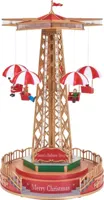 Kerst tafereel LED carrousel met geluid op batterijen Ø 24,5 x 45cm