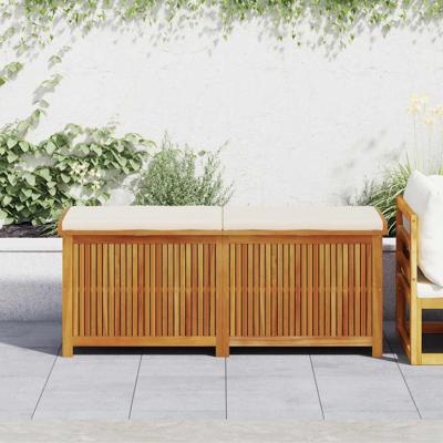 Kussenbox voor buiten 150x50x60,5 cm massief acaciahout