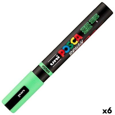 Markeerstift BRUSH POSCA PC-5BR Lichtgroen (6 Stuks)