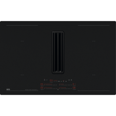 AEG Kookplaat met afzuiging - 6000 ComboHob met Bridge functie, SaphirMatt® 80 cm NCP84C01CZ