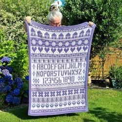 Rosina Plane - Lakenham Sampler Blanket CAL Ultra Violet Garenpakket