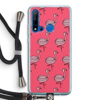 Flamingo: Huawei P20 Lite (2019) Transparant Hoesje met koord
