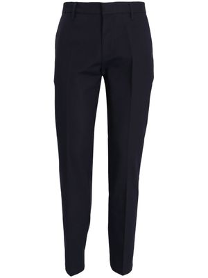 Emporio Armani pantalon fuselé à plaque logo - Noir