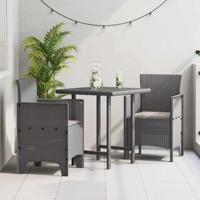 Tuinstoel 2 pcs Lichtgrijs 53 x 49 x 85 cm PP
