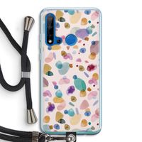 Terrazzo Memphis Pink: Huawei P20 Lite (2019) Transparant Hoesje met koord