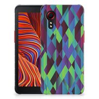 Samsung Galaxy Xcover 5 TPU Hoesje Abstract Green Blue