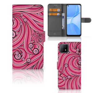 OPPO A73 5G Hoesje Swirl Pink