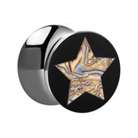 Double Flared Plug met Mother Of Pearl Design Acryl Tunnels & Plugs