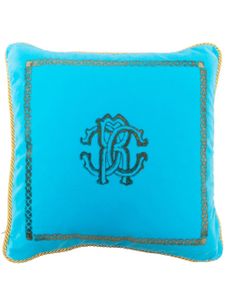 Roberto Cavalli Home Coussin Venezia à logo - Bleu