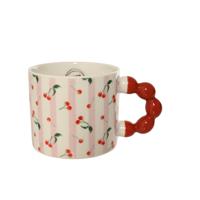 Mok Kersen porselein 13,8x9,1x8cm