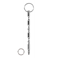 Ouch! by Shots Stainless Steel Ribbed Dilator - 0.4 / 9,5 mm - thumbnail