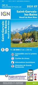 Wandelkaart - Topografische kaart 3531ET Saint-Gervais-les-Bains | IGN